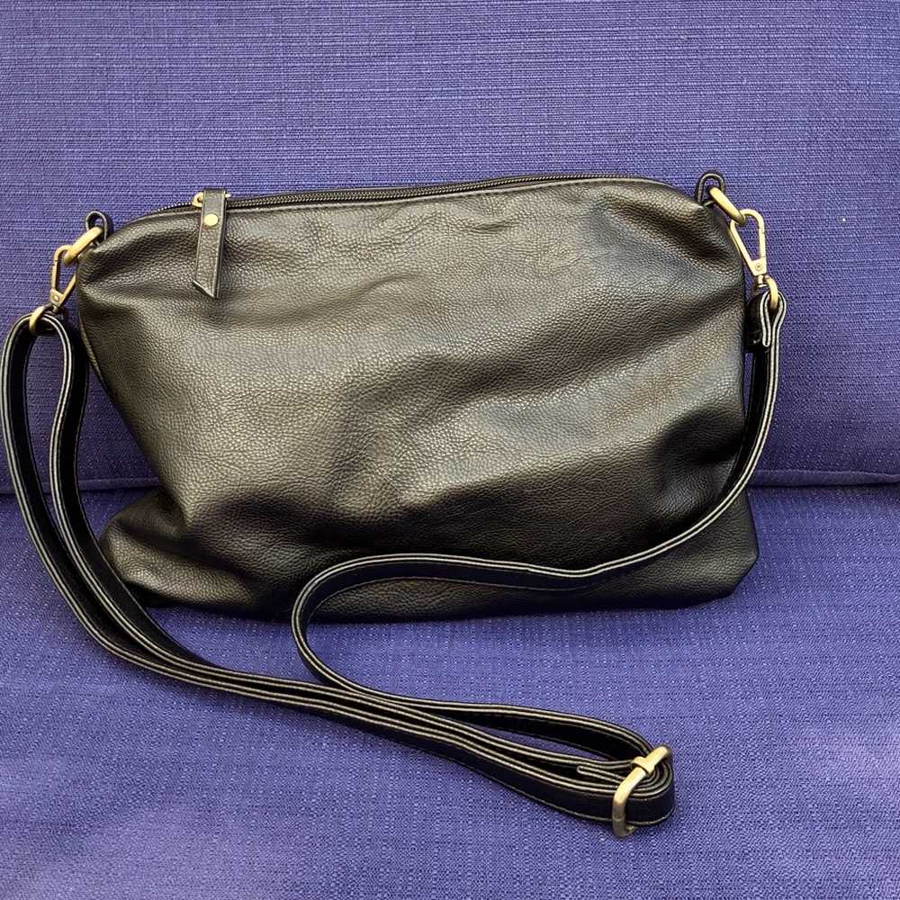 Joy Susan Vegan Elegant Black  Shoulder Bag NWOT